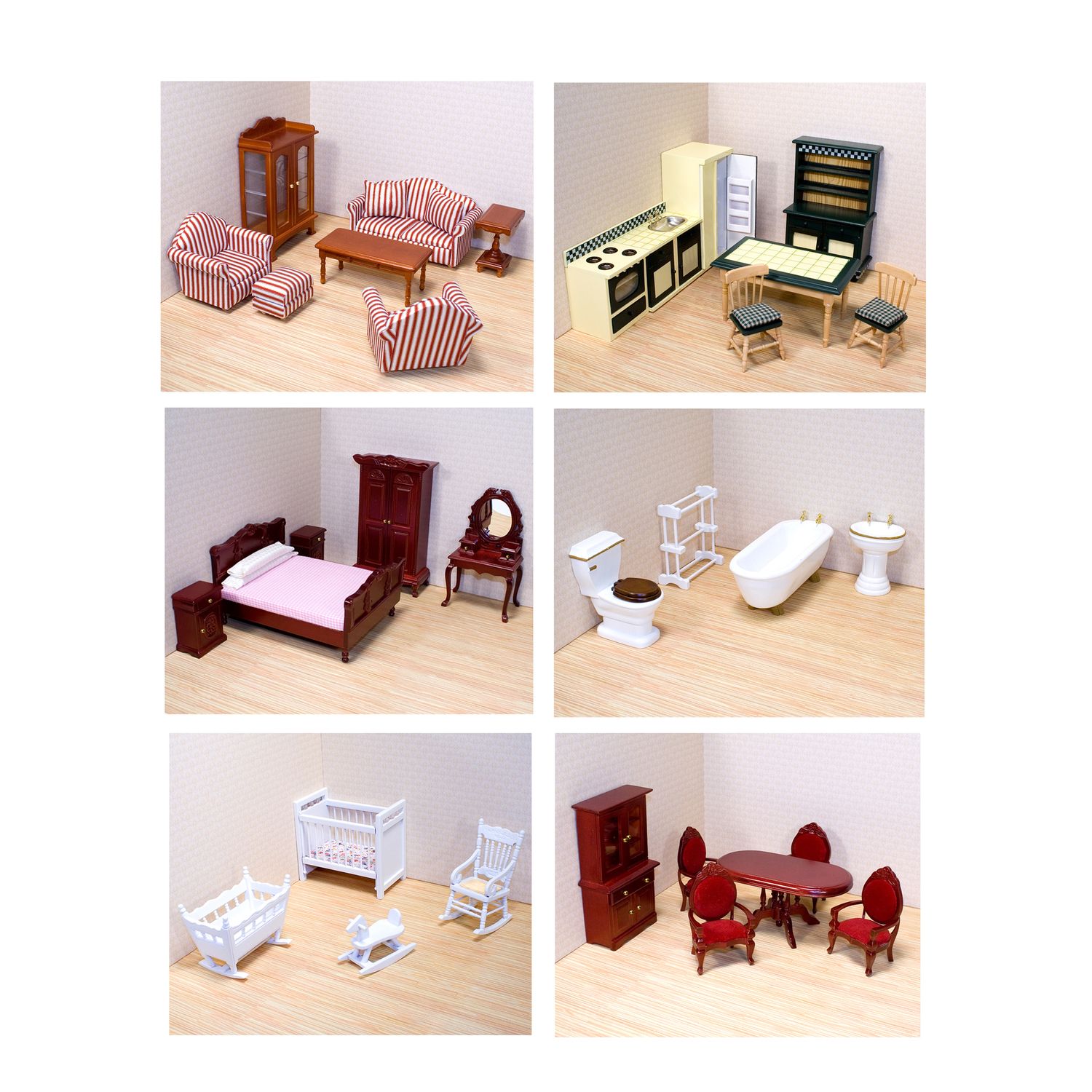 melissa and doug dollhouse furniture bundle