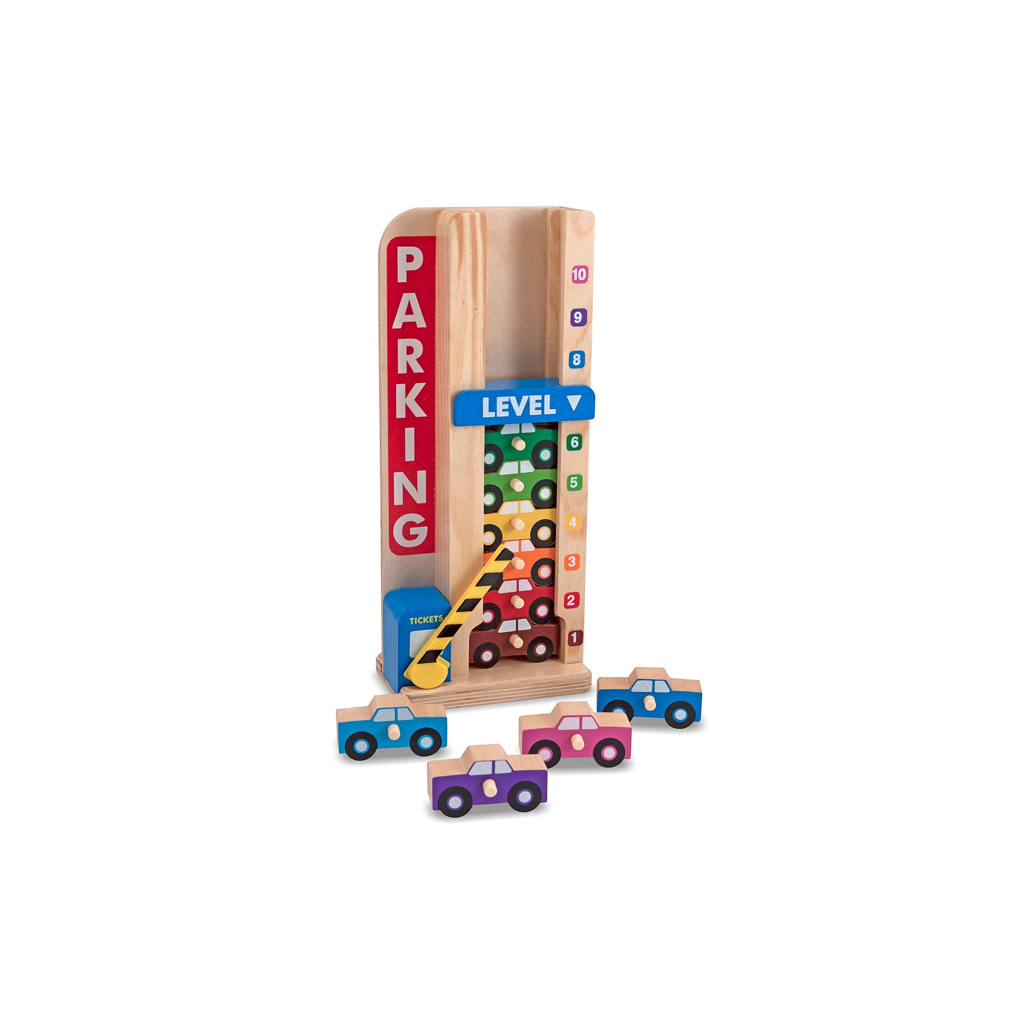 Melissa & Doug Stack & Count Parking Garage, Multicolor