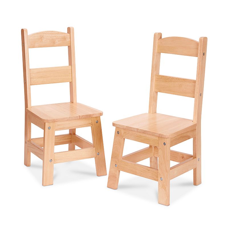 Melissa and Doug Wooden Chair Pair - Natural