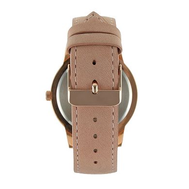 Peugeot Women's Leather Moon Phase Watch