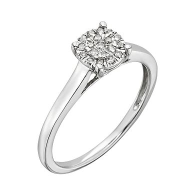 Diamond Brilliance Sterling Silver 1/8-ct. T.W. Diamond Ring