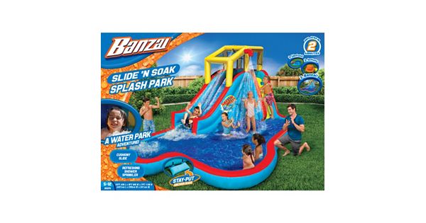 my 1st splash n slide