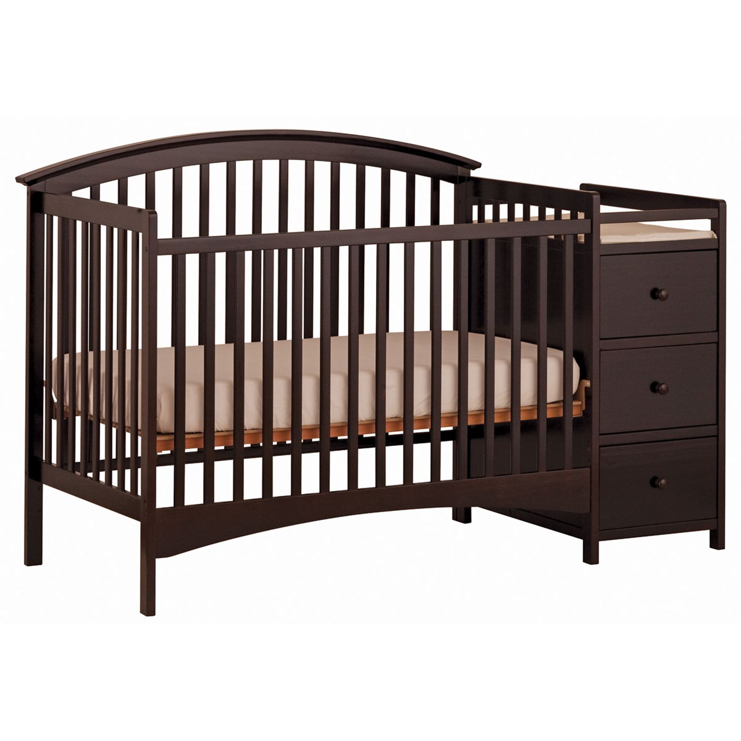 stork craft hillcrest fixed side convertible crib