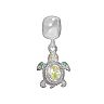 Individuality Beads Sterling Silver Light Green Cubic Zirconia and Crystal Turtle Charm