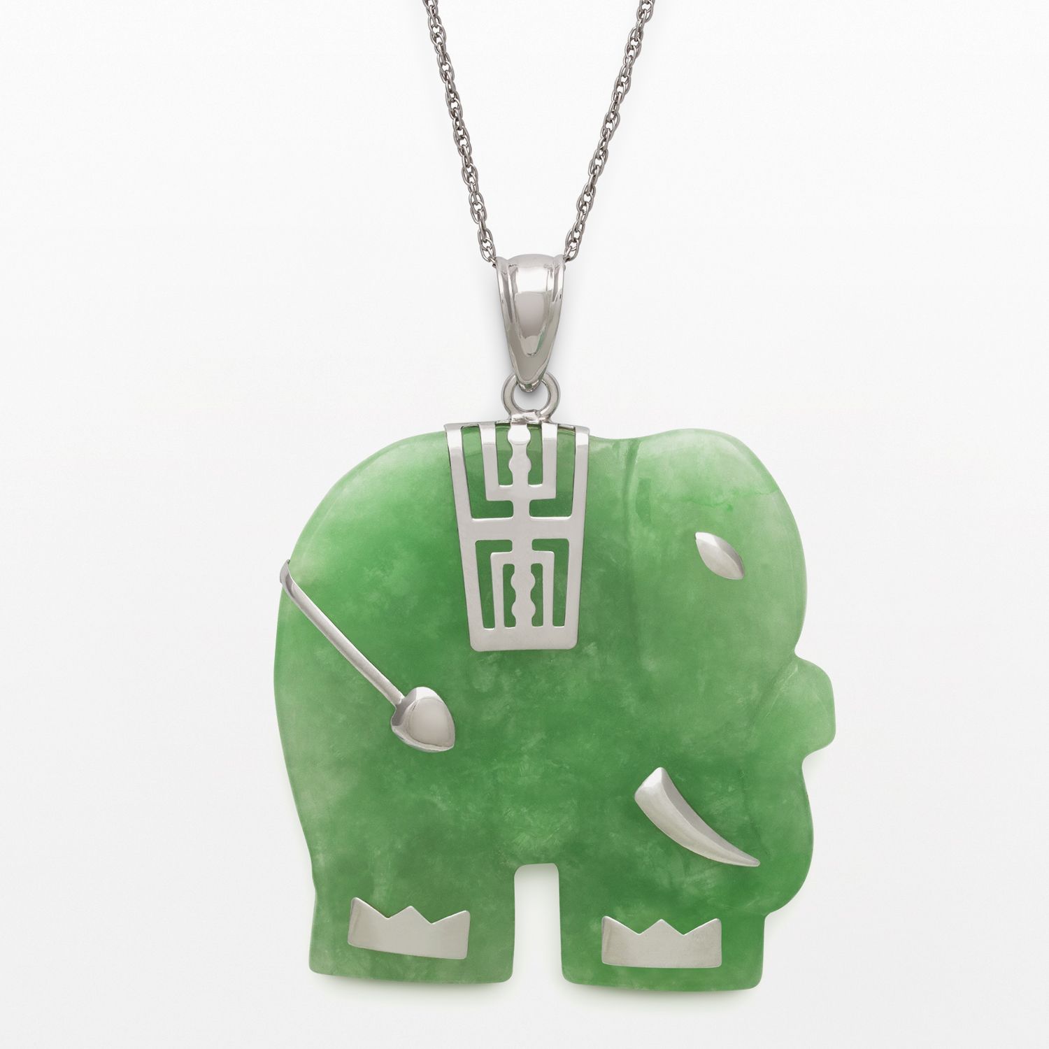 jade elephant necklace