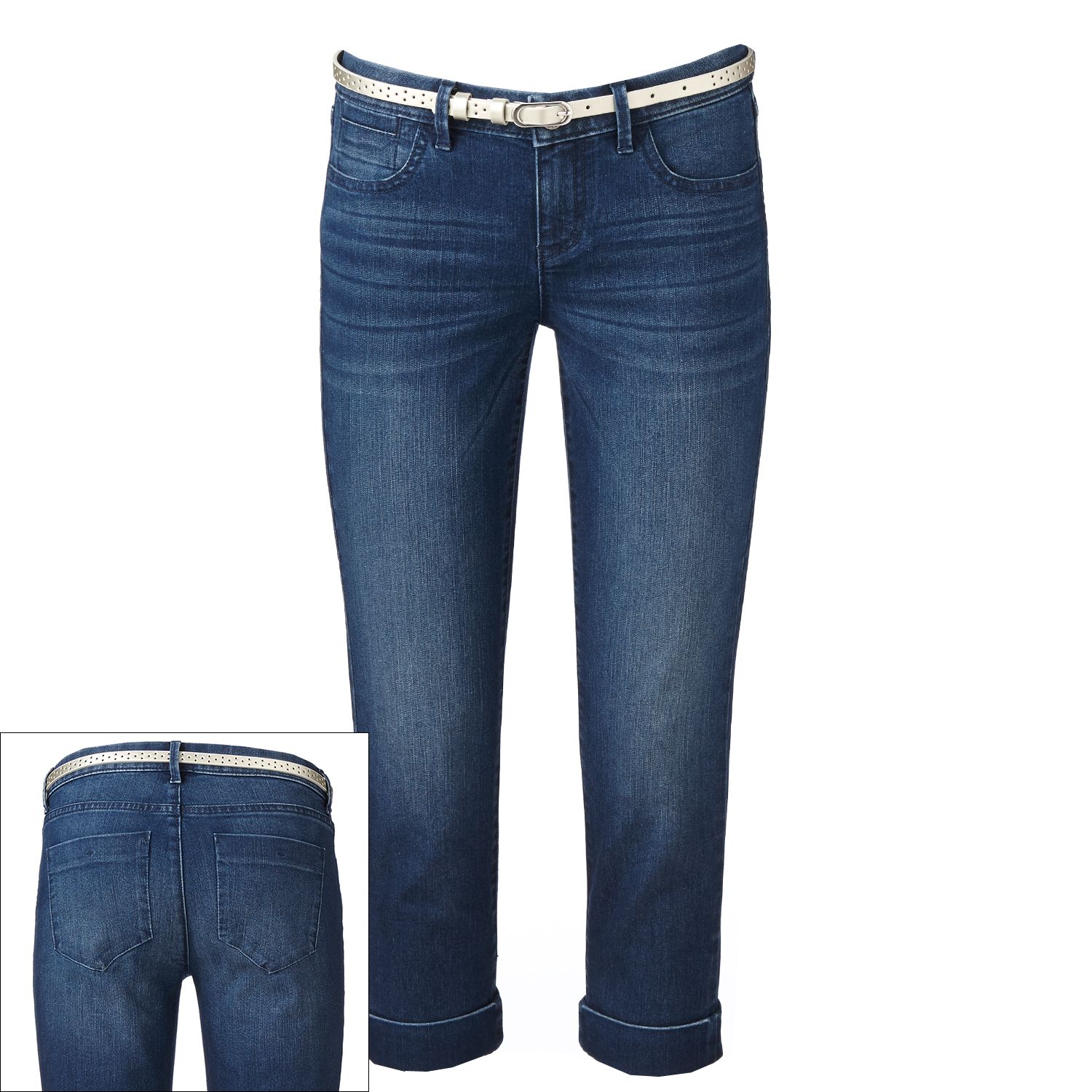 kohls womens denim capris