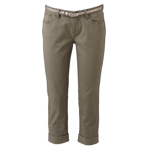 ELLE™ Cuffed Twill Capris - Women's