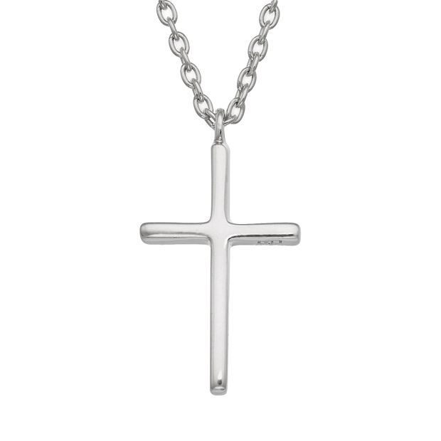 Kohls sterling silver cross necklace sale