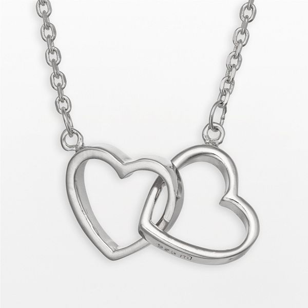 Silver Love and Heart Necklace  Wholesale Silver Love and Heart Necklace –  Cool Jewels