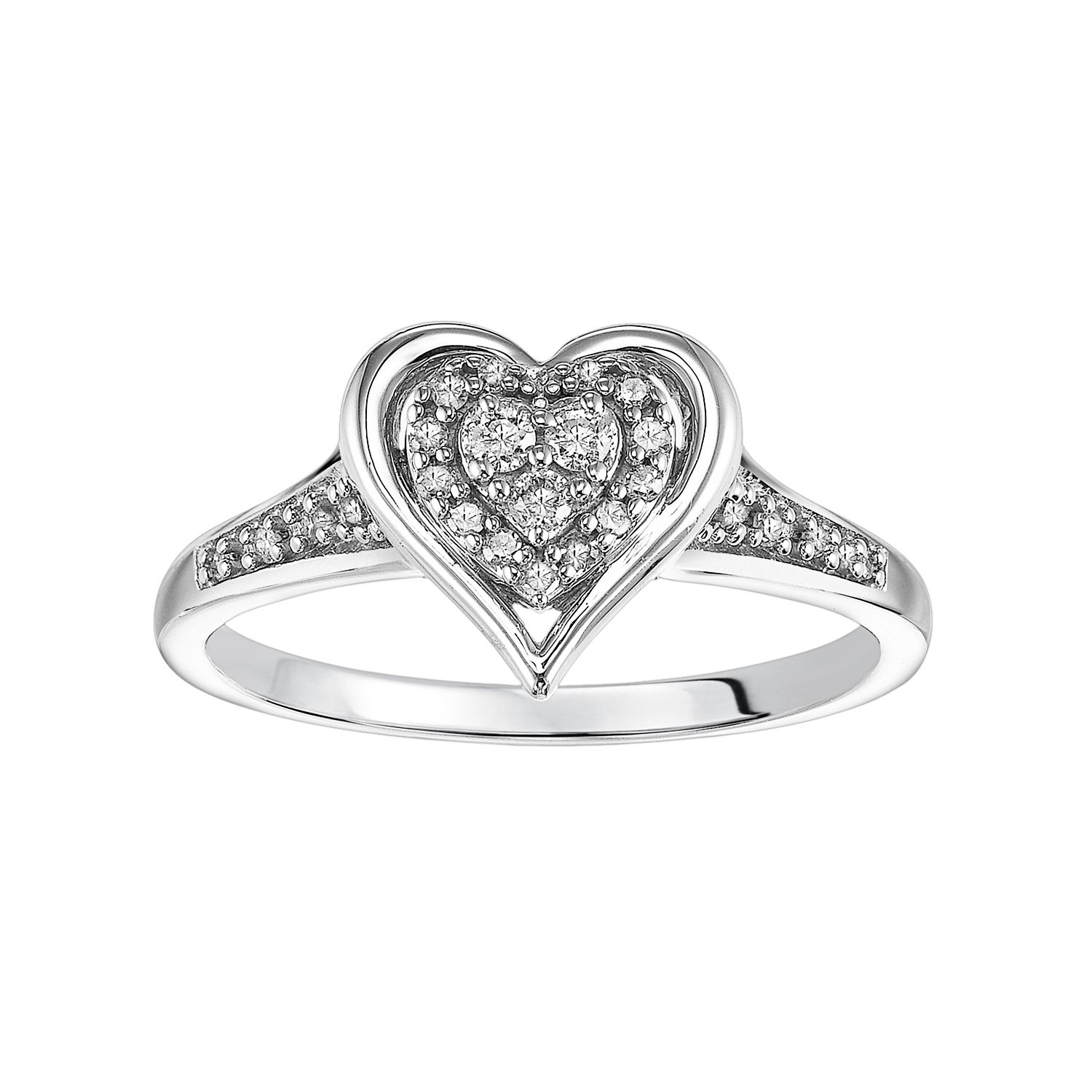 love heart engagement ring