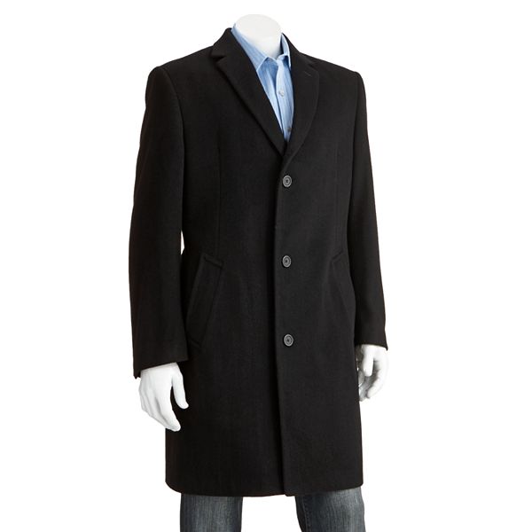 Men's Jean-Paul Germain Classic-Fit Jeffery 38-in. Wool-Blend Top Coat