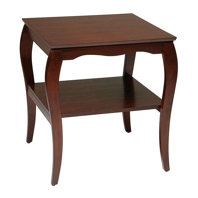 Office Star Products End Table, Brown