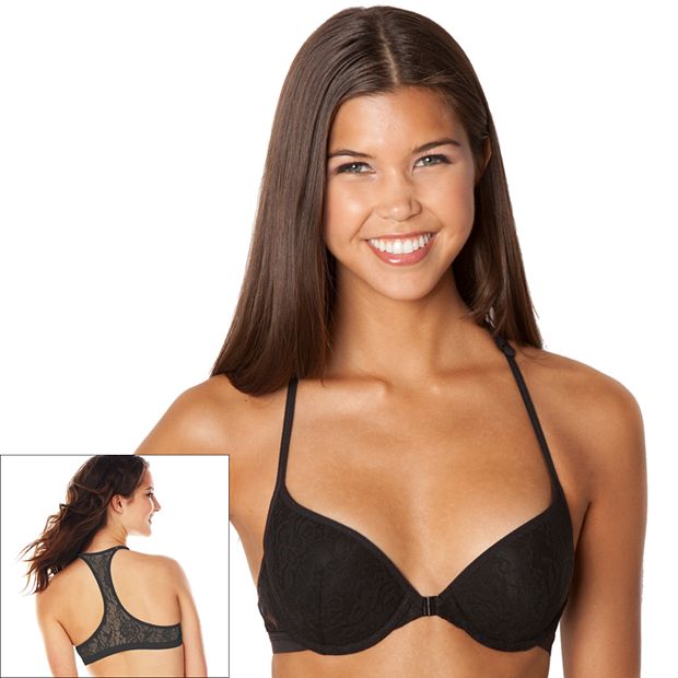 Juniors' SO® Bra: Gimme A Boost Lace Front-Closure Push-Up