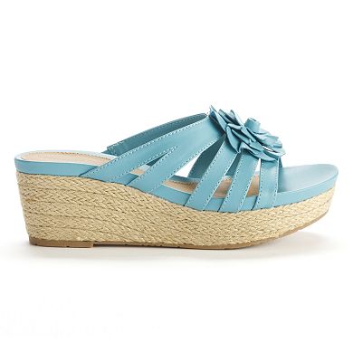 sole (sense)ability Flower Espadrille Platform Wedge Sandals - Women