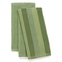 3-Piece Organic Cotton Kitchen Towel Set, Green