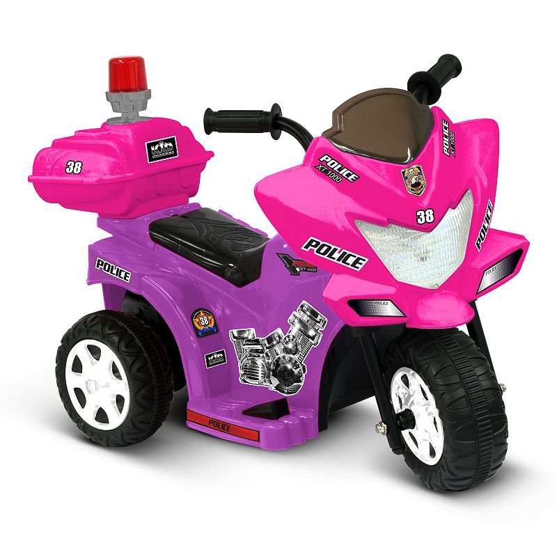 National Products 6V Police Tricycle Ride-On, Pink