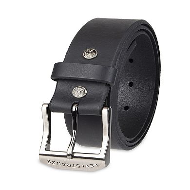 Men's Levi's® Engraved Logo Buckle Leather Belt