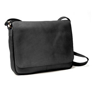 Royce Leather Vaquetta Flap Front Shoulder Bag