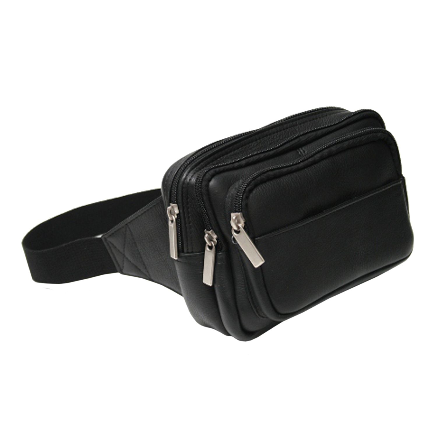 Zodaca Black Plus Size Fanny Pack for Women and Men, Fashion