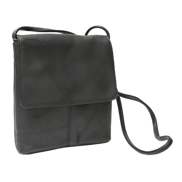 Royce Leather Vaquetta Small Flapover Crossbody Bag