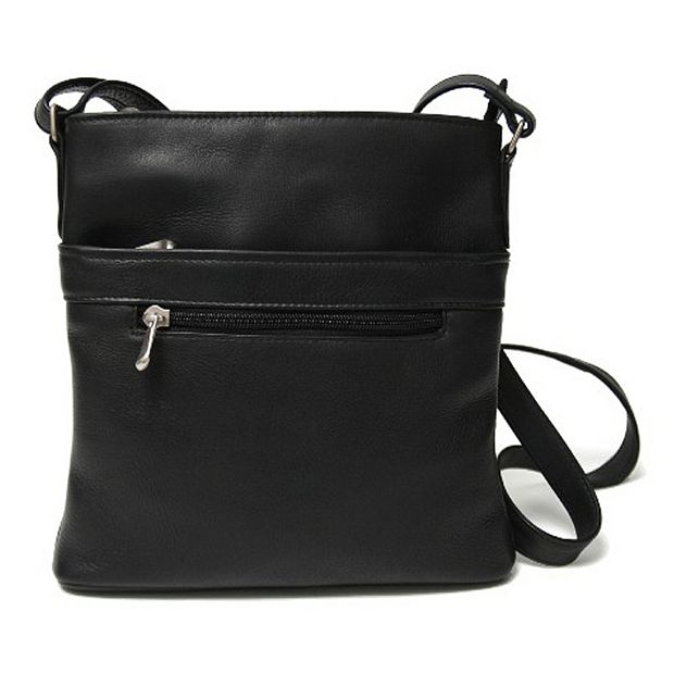 Royce Leather Vaquetta Triple-Zip Crossbody Bag