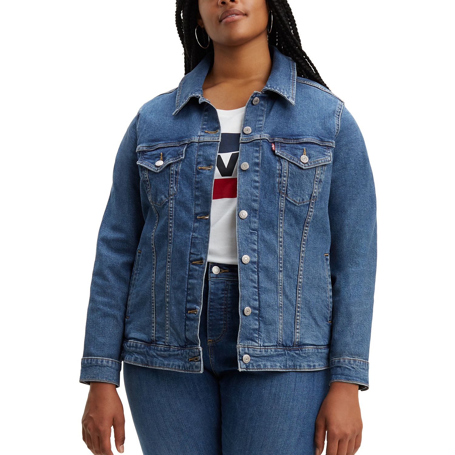 plus size levi jean jacket