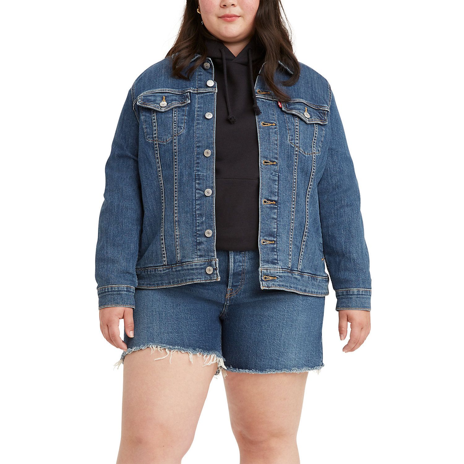 kohls black denim jacket