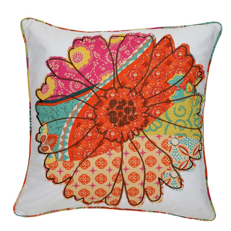 UPC 848336000079 product image for Zanzibar Flower Decorative Pillow, White, Fits All | upcitemdb.com