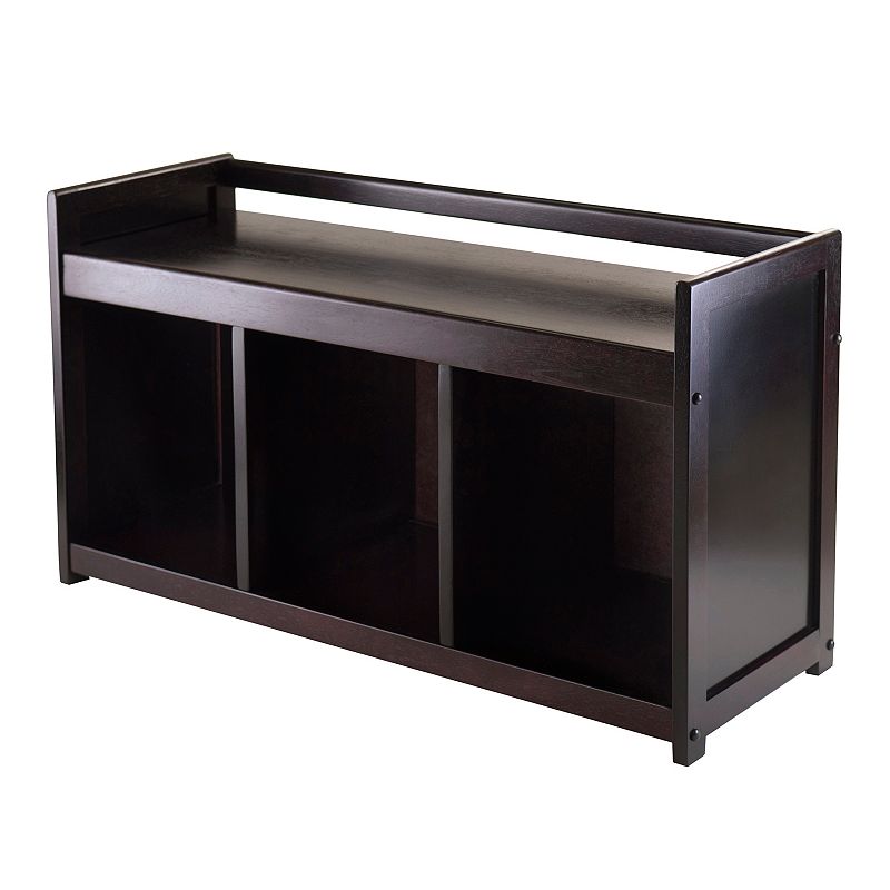 Winsome Addison Storage Bench, Dark Brown