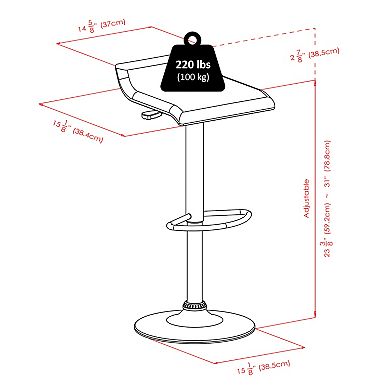 Winsome Paris 2-pc. Airlift Swivel Stool Set