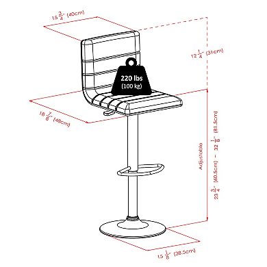 Winsome Holly Airlift Swivel Stool