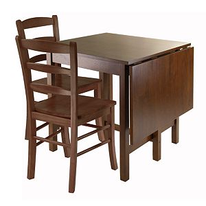 Winsome Perrone 3 Piece Drop Leaf Dining Table Chair Set
