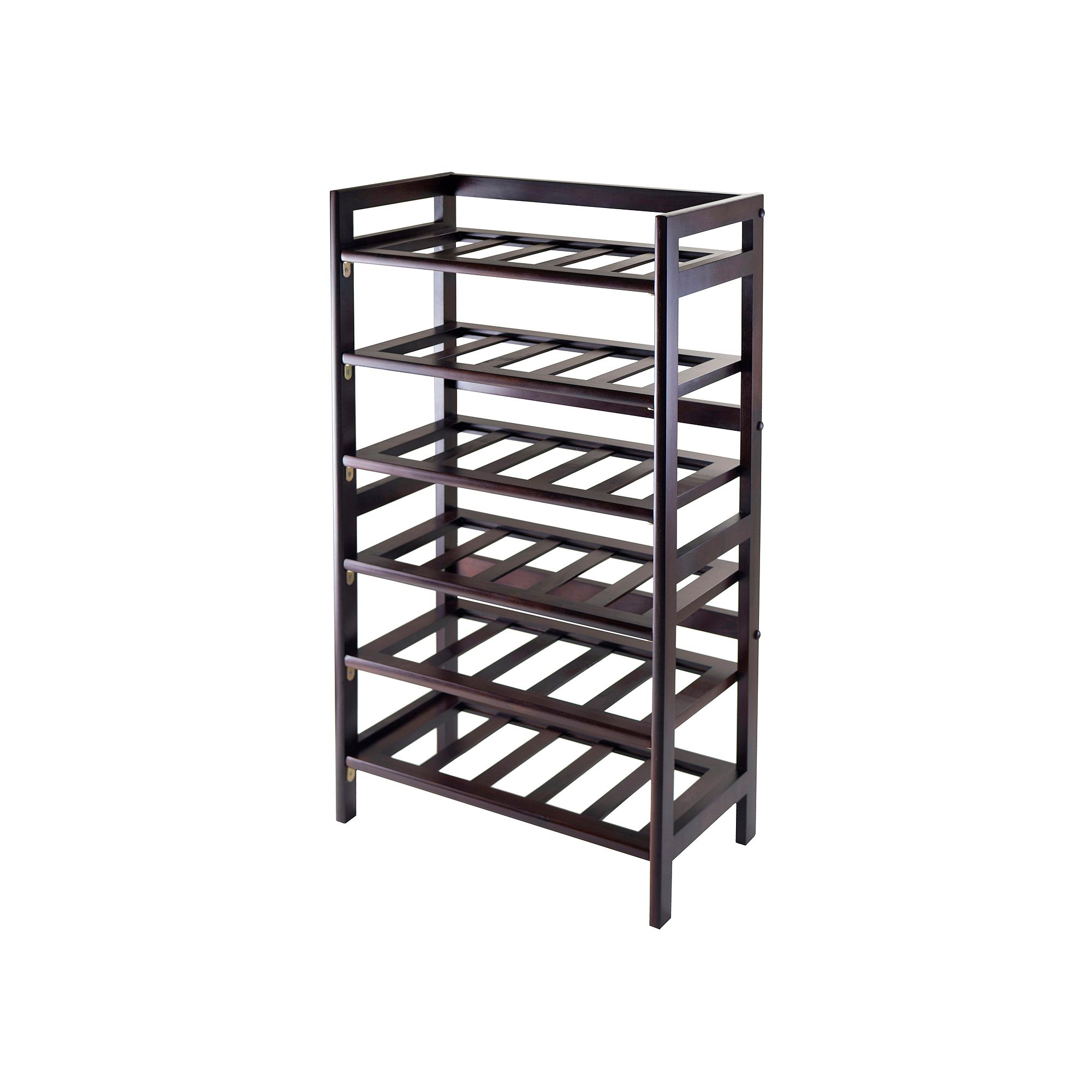 Winsome Silvi 30-Bottle Wine Rack, Antique Brown