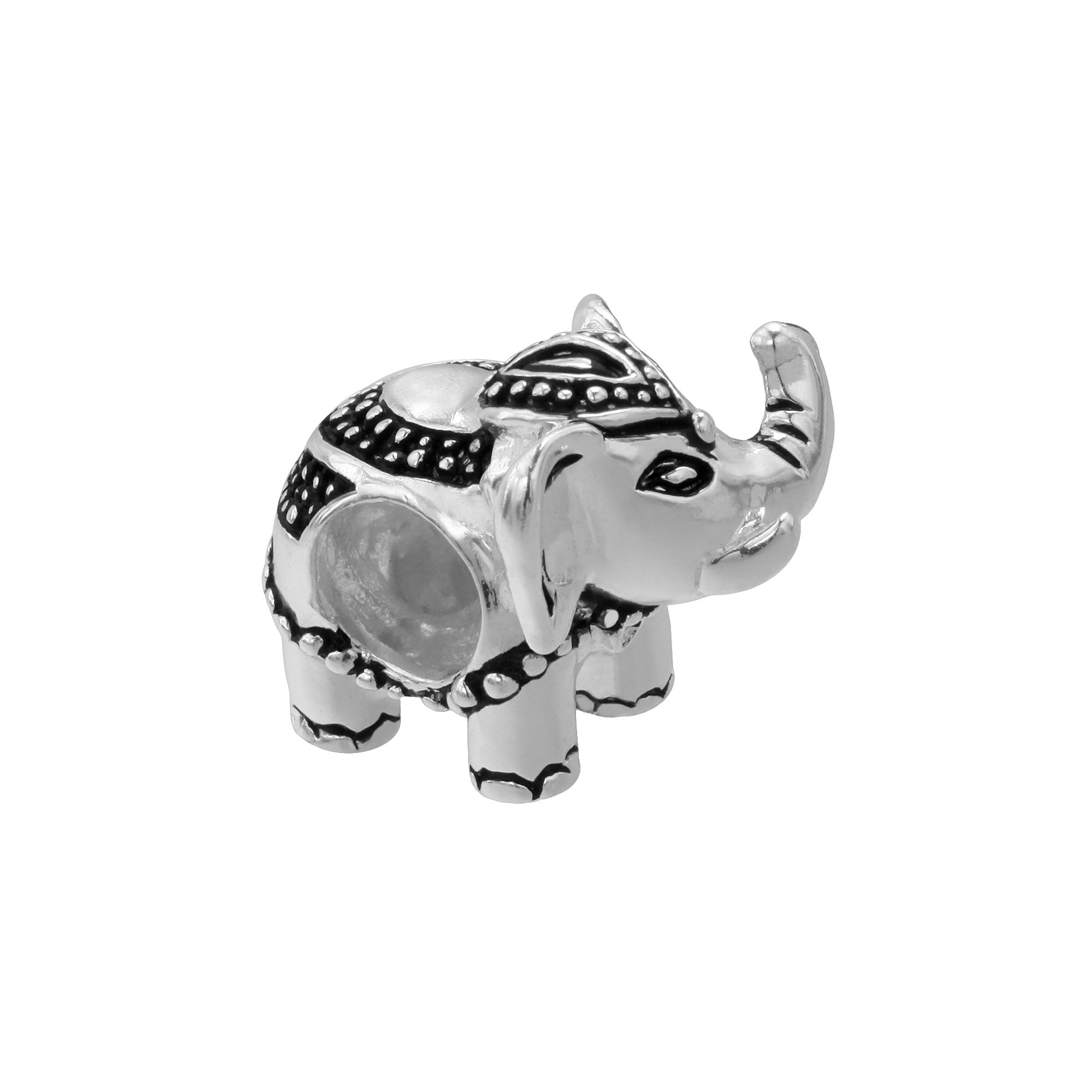 Individuality Beads Sterling Silver Textured Elephant Bead, Womens