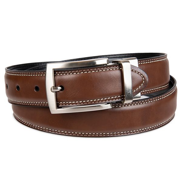 FOUNDRY SUPPLY CO MEN´S REVERSIBLE DRESS BELT BLACK/BROWN SILVER