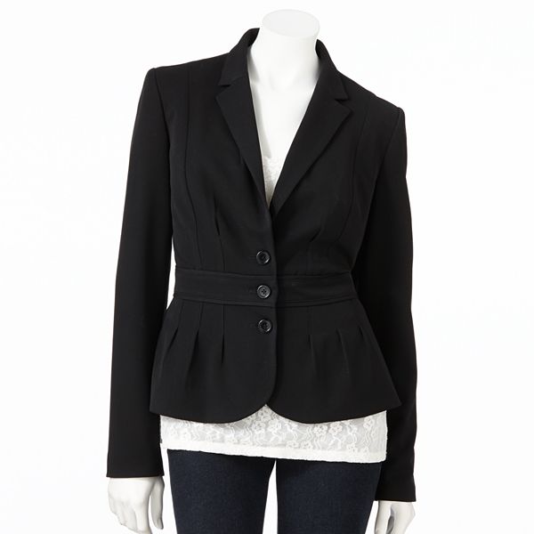 ELLE™ Solid Pleated Jacket