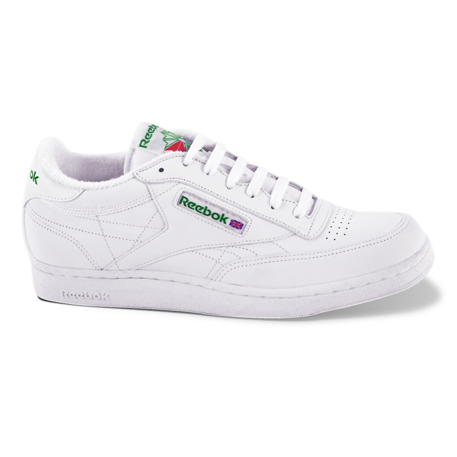 reebok men's classic club c wide white