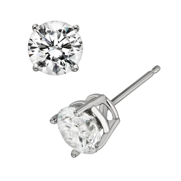 Diamonore Sterling Silver 1-ct. T.W. Simulated Diamond Stud Earrings