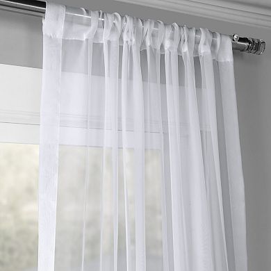 EFF 2-pack Solid Sheer Voile Window Curtains