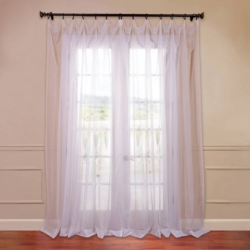 EFF Solid Sheer Voile Window Panel Pair - 50'' x 120''