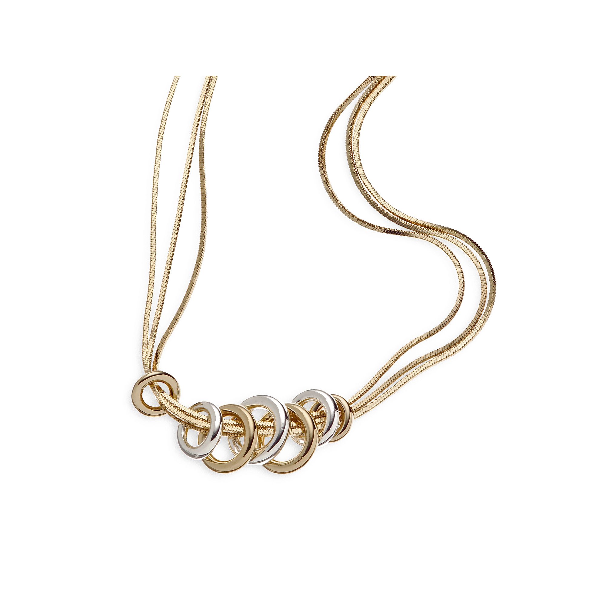 Napier® Two Tone Bands Necklace, Womens
