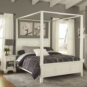 Home Styles Naples 4-piece King Canopy Bed & Nightstand Set