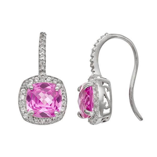 Designs by Gioelli Sterling Silver Lab-Created Pink and White Sapphire ...