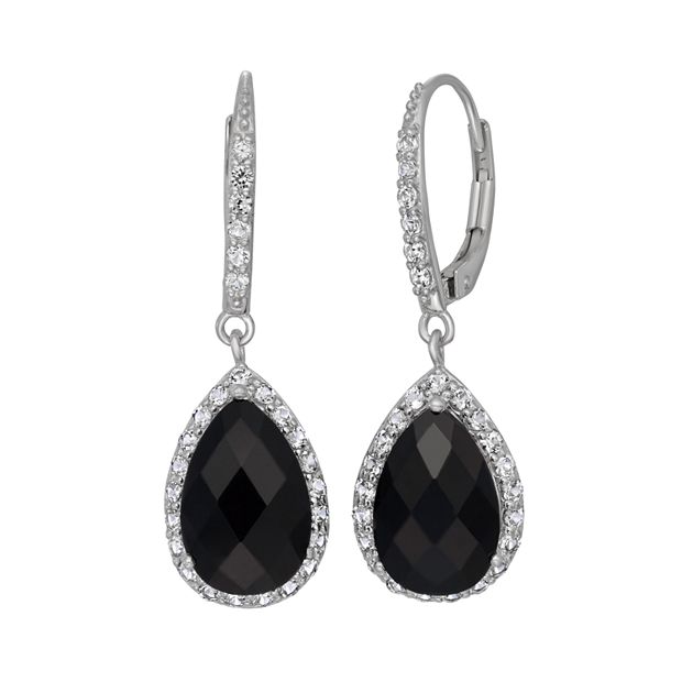 Kohl's black deals onyx earrings