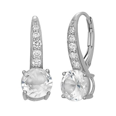 White sapphire earrings kohls top
