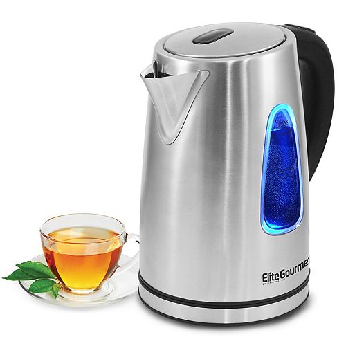 Elite Platinum 1.7Liter Stainless Steel Cordless Electric Kettle