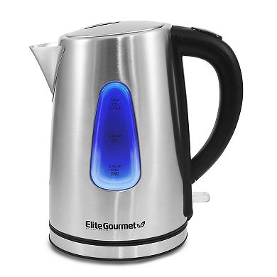 Elite Gourmet 1.7-Liter Stainless Steel Cordless Electric Kettle