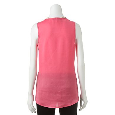 HeartSoul Hi-Low Tank & Necklace - Juniors