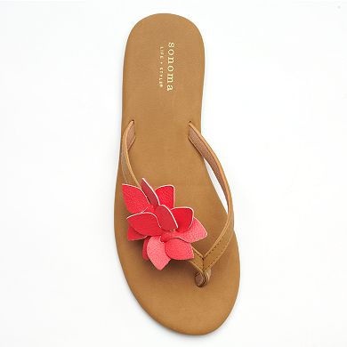 Sonoma Goods For Life® Flower Petal Thong Flip-Flops - Women