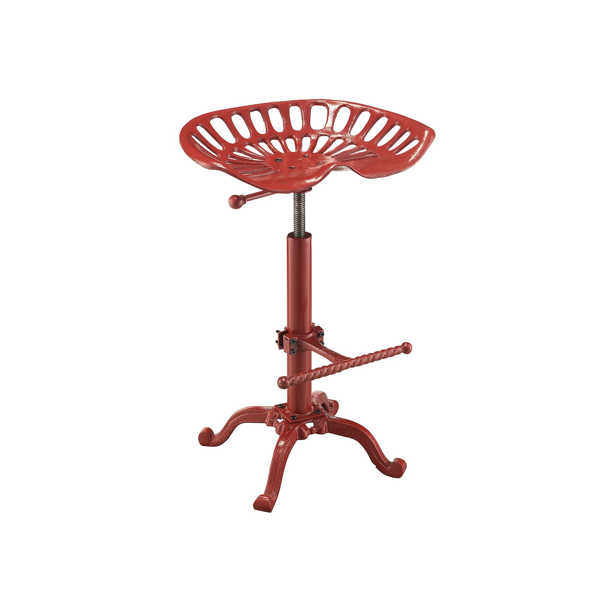 Carolina Living Adjustable Tractor Stool, Red